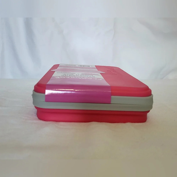 It's Academic Pink Rubber Flexi Storage Collapsible Pencil & Supply Case‎ - Picture 7 of 9